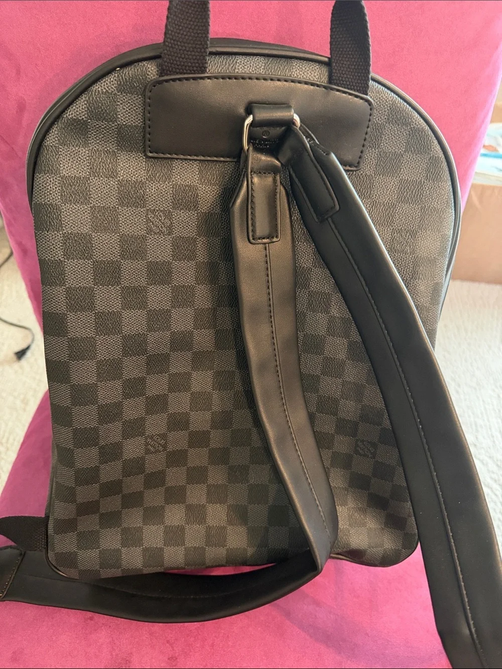 Fashion inspired backpack new no tag black and gray